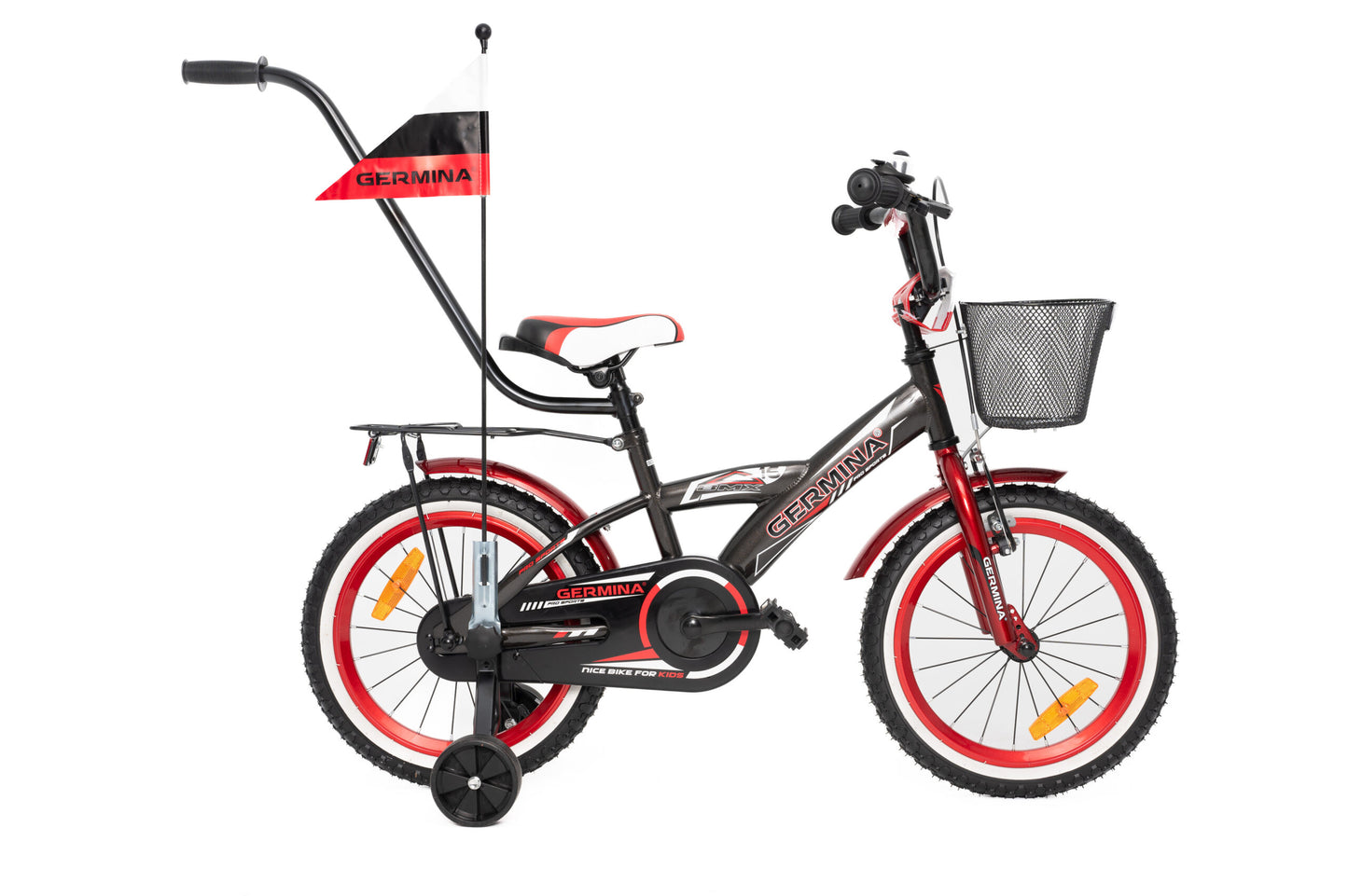 Germina BMX 16 CZARNO-CZERWONY
