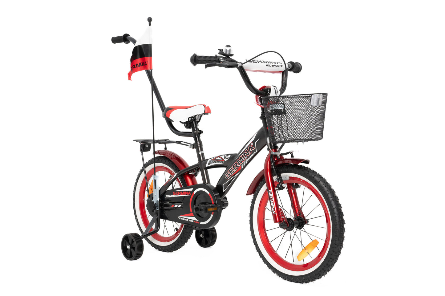 Germina BMX 16 CZARNO-CZERWONY