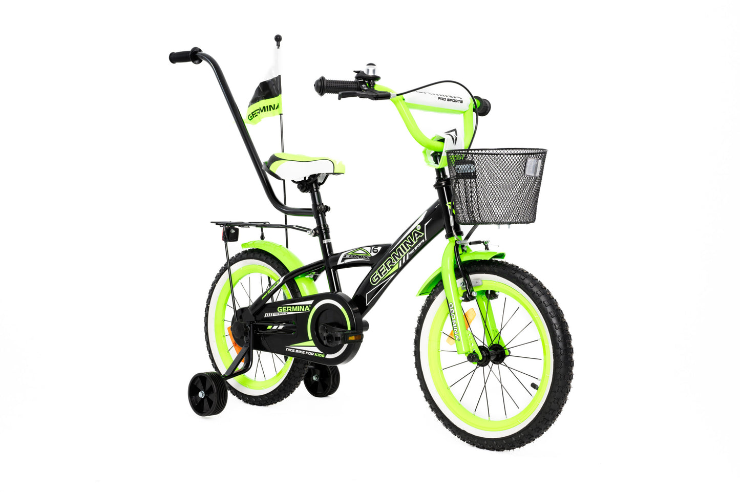 Germina BMX 16 CZARNO-ZIELONY